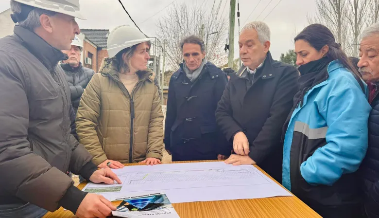 Alak y Katopodis inauguraron desagües en la cuenca del Arroyo Maldonado y recorrieron el Acueducto Norte
