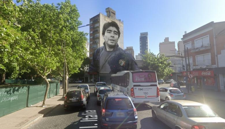 Los platenses quieren un mural de Diego Maradona en Plaza Italia