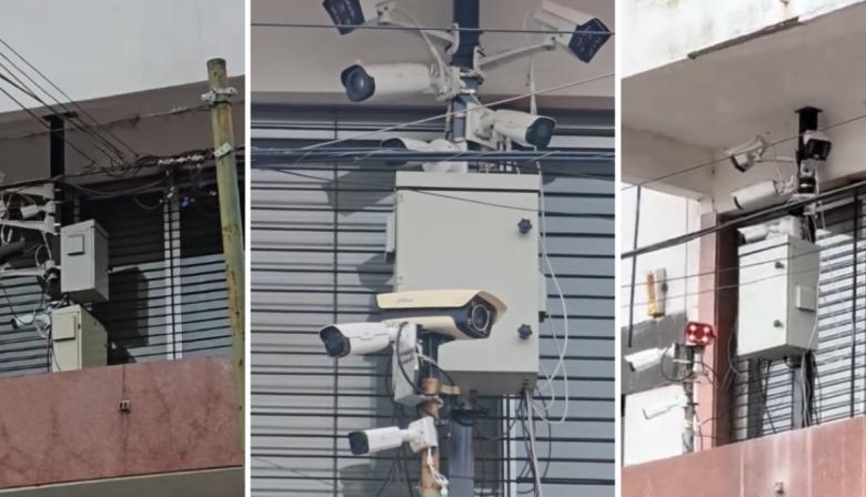 El balcón de La Plata repleto de cámaras que se volvió viral: se conoció qué funciona allí