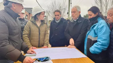 Alak y Katopodis inauguraron desagües en la cuenca del Arroyo Maldonado y recorrieron el Acueducto Norte