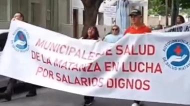 Trabajadores de la salud de La Matanza marchan en La Plata para exigir mejoras salariales