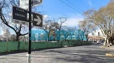 Plaza España: habrá cortes de tránsito durante un mes por obras de pavimentación en La Plata